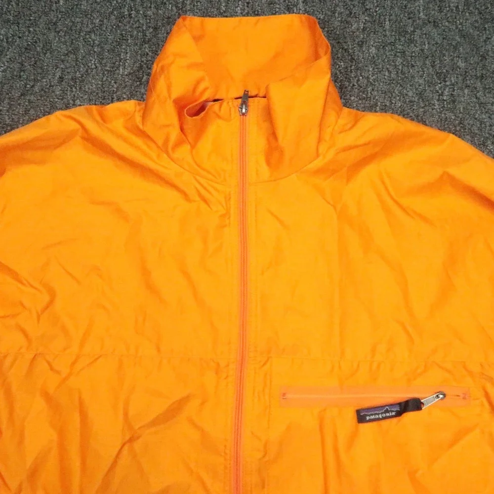 VINTAGE Patagonia‎ Jacket Mens Large Orange Wind Shield Hybrid Full Zip Pockets